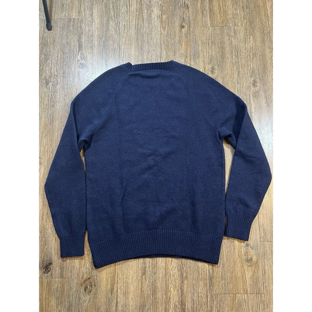 J. Crew Crewneck Super Soft Lambs Wool Blend Blue Sweater Men's Size Medium